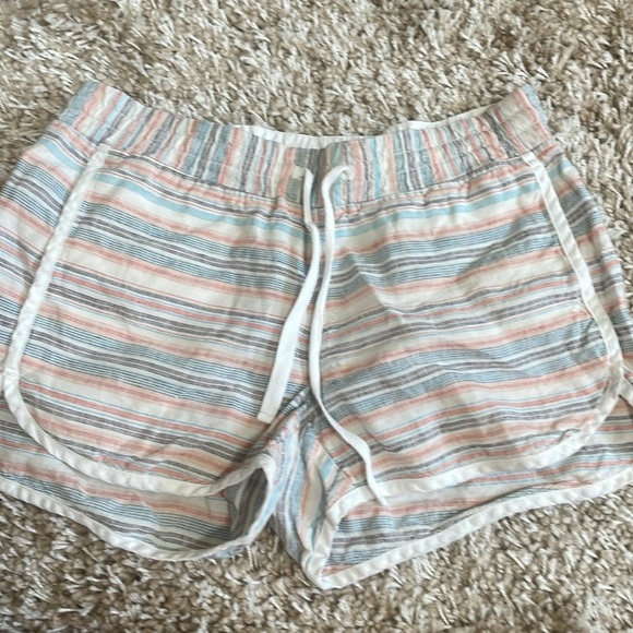 Athleta Jacquard Sandbar Shortie Linen Shorts Size 6 Small Beach Summer Pool EUC - Picture 9 of 10